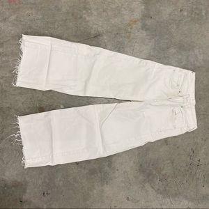 H&M denim cropped with frayed hem